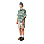 WBBeam Stripe Tee Pine Green
