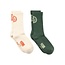 Woodbird WBTennis Stamp Sokken 2 pack Pine Green-Off White