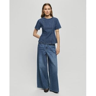 MSCH Copenhagen MSCHTurig Alena Pants Mid Blue Wash Blue