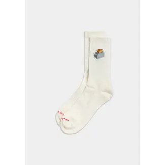 RVLT Jaquard Crew Sock White TOA