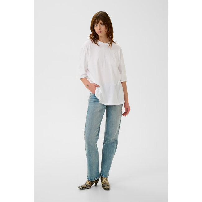 SimmaGZ emb Tee Bright White