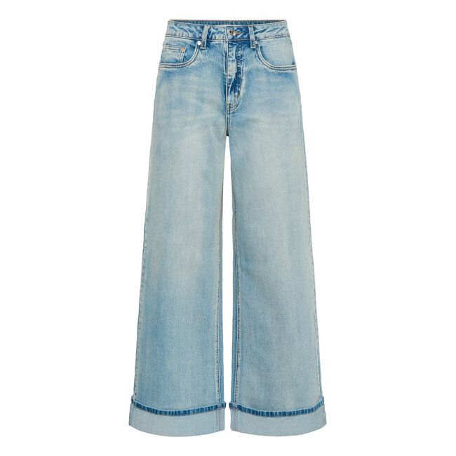 Gzsara HW Wide Jeans Washed Blue