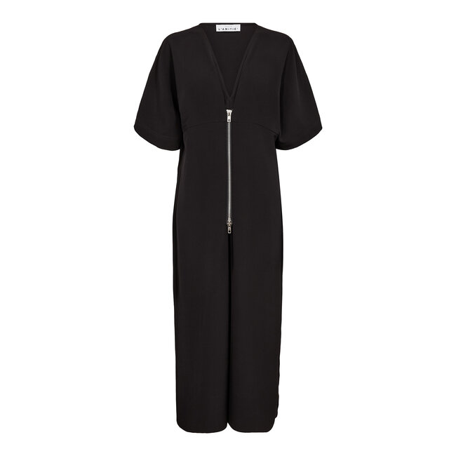Satari Zip V Dress Black