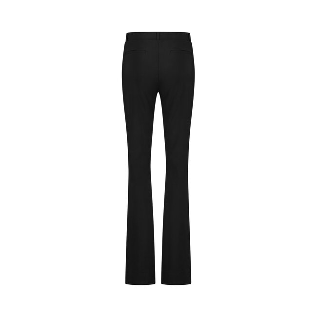 FLAIR LONG BONDED TROUSERS – BLACK
