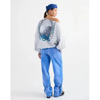 Stieglitz Winny Off-Shoulder Oversized Sweater Melange Grey