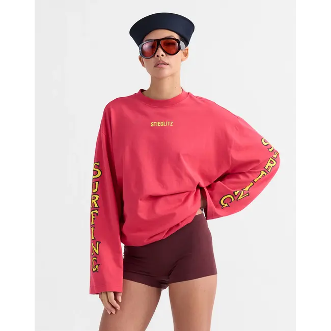 Safira Skate Tee Wide Sleeves Red