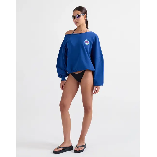 Maik Off-Shoulder Sweater Blue