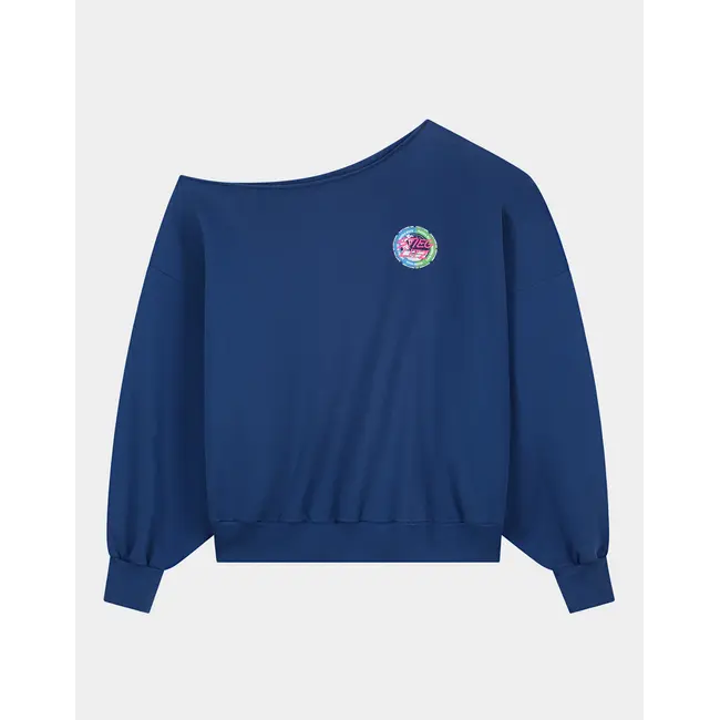 Maik Off-Shoulder Sweater Blue