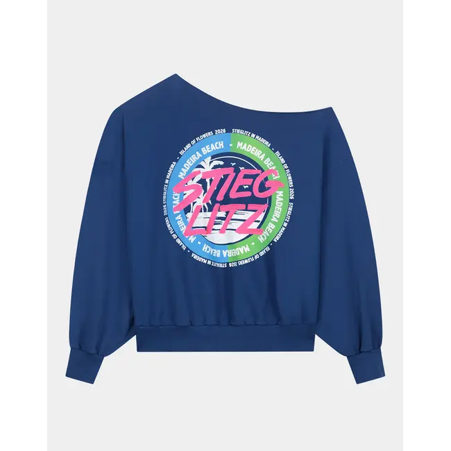 Maik Off-Shoulder Sweater Blue