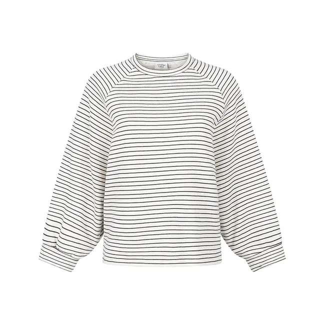 Flori Stripe Sweat l/s Navy White Stripe