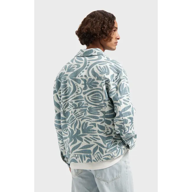 SAPPHIRE JACQUARD TRUCKER JACKET Green