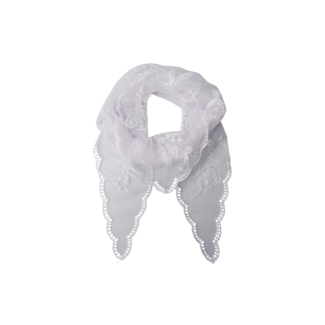 Black Colour Sjaal Wit