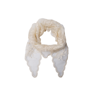 Black Colour Sjaal Off White