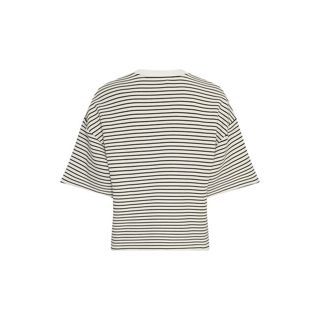 MSCHNilda Ima Q SS Sweatshirt STP Oatmeal Black Multicolor