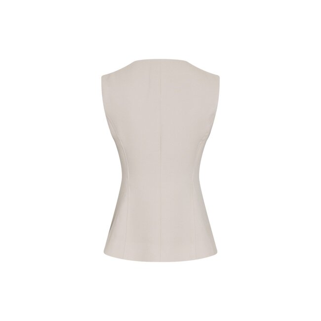 MSCHEsteriane Waistcoat Oatmeal Melange Beige