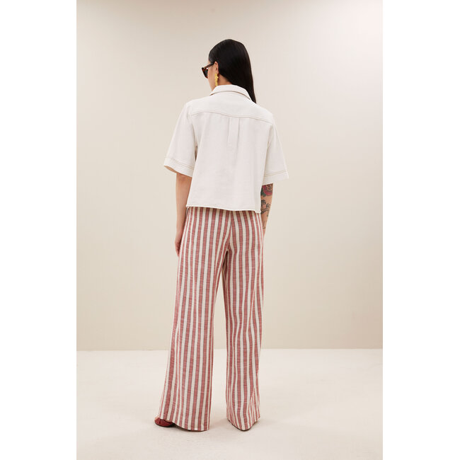 Philipe Twill Top Cloud White