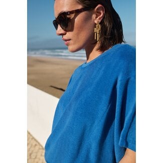 BY-BAR Nuki Slub Top Azul Blue