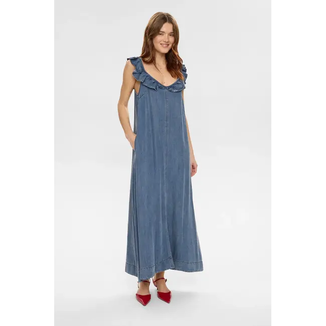 NUELIDA DRESS Snow Washed Denim