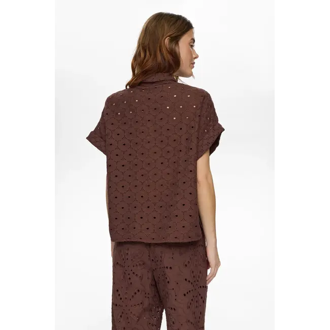 NUPALMA SLEEVELESS SHIRT Chicory Coffee