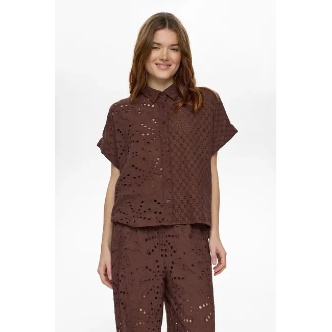 NUPALMA SLEEVELESS SHIRT Chicory Coffee