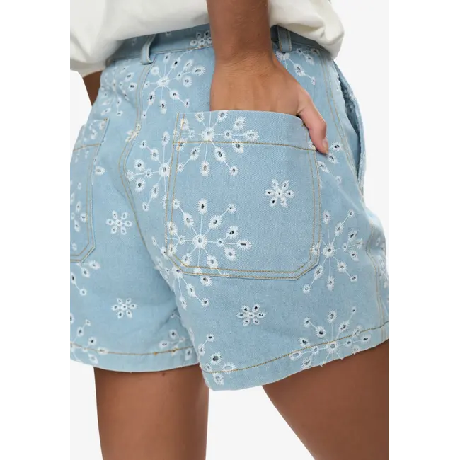 NUDELILAH SHORTS Light Blue Denim