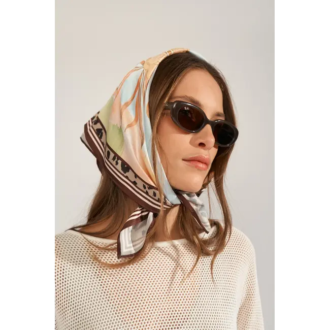 NUKAYLA SATIN SCARF Airy Blue