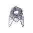 Black Colour Sjaal Grey Blue