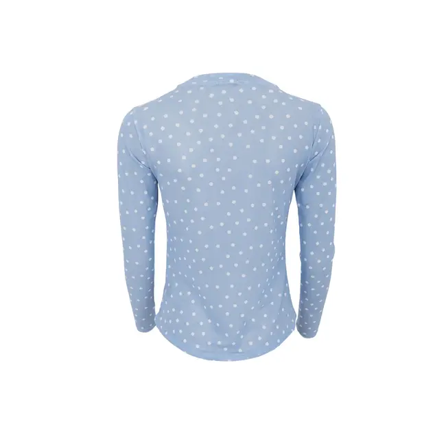 BCANNIE mesh blouse Lt. Blue Dot