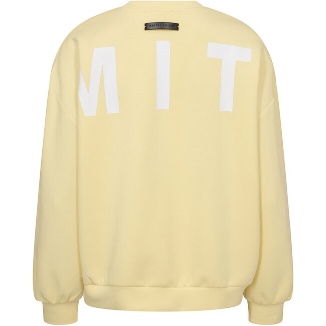 Maxi Split Logo Sweat Pale Yellow