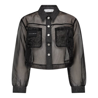 HAUTE L'AMITIÉ Cropped Blouse transparant