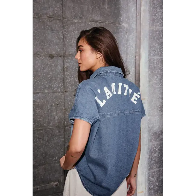 Denim NS Logo Shirt Used Denim