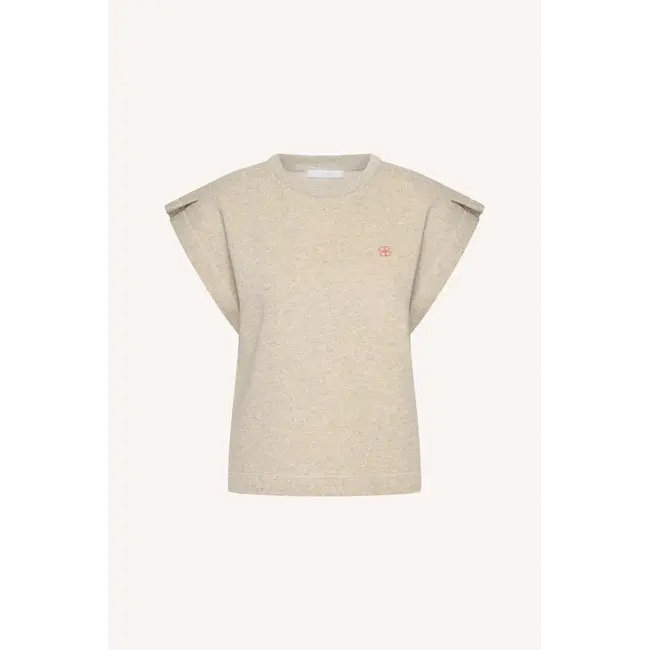 Mason Sparkle Pleats Top Gold