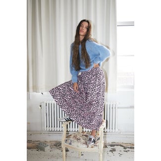 Lollys Laundry Lange rok roze met print