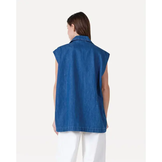 Regine blazer s/l Mid blue denim