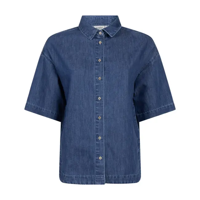 Michele shirt s/s Mid blue denim