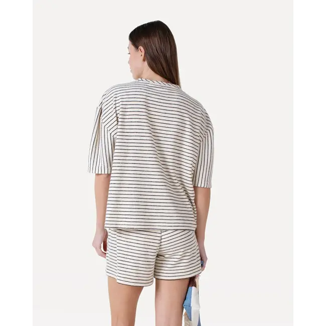 Virginia top s/s Off white black pins