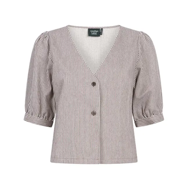 Kiek shirt s/s Chocolate fondant stripe