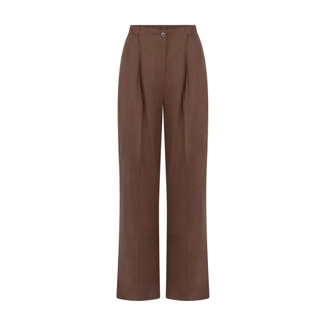 Maddy linnen pants Chocolate fondant