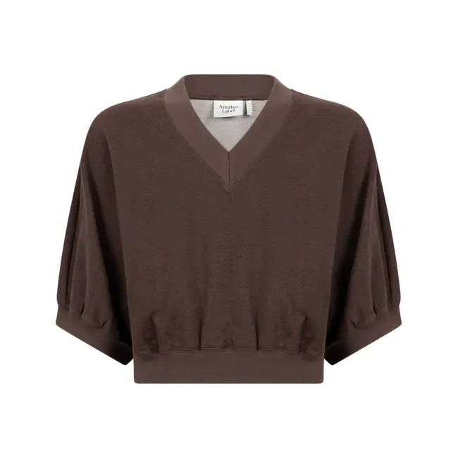 Amice v-neck t-shirt s/s Chocolate fondant