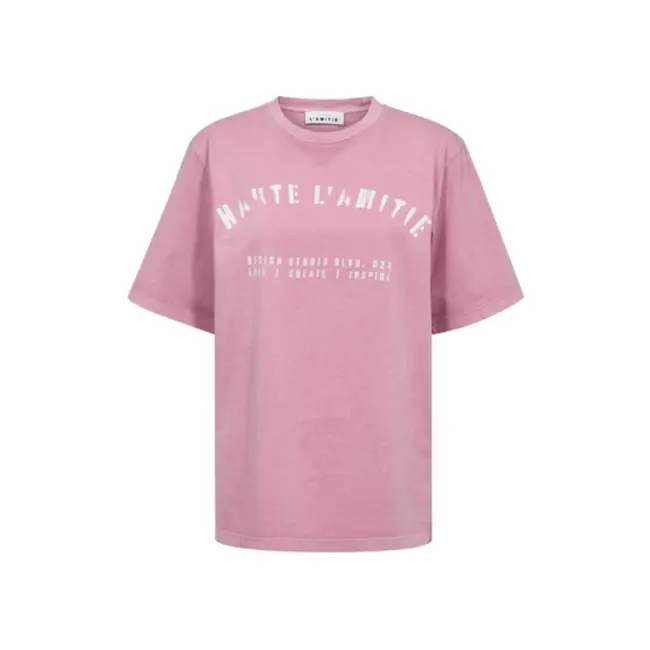 Noma Acid Curve Studio Tee Pink Acid Wash