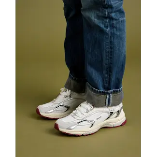 Mercer Sneakers wit met rood