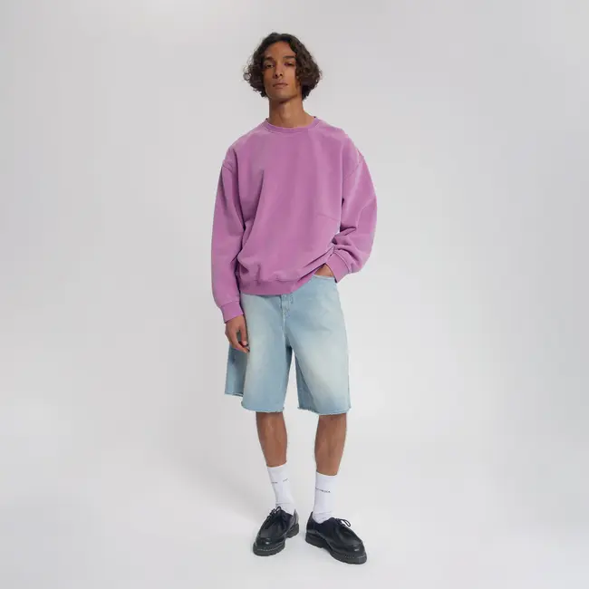 TORRIA GARMENT DYED CREWNECK Mulberry