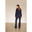 FLAIR LONG BONDED TROUSERS – DARK BLUE