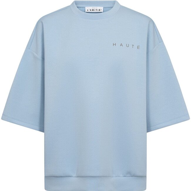 Maxi Split SS Logo Sweat Pale Blue