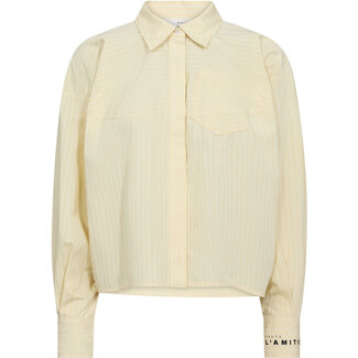 HAUTE L'AMITIÉ Sophie Yellow Stripe Shirt Pale Yellow