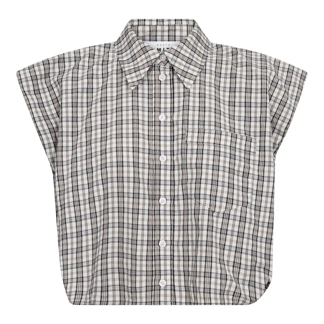 Dinnie NS Mini Check Shirt Off-white/ Beige