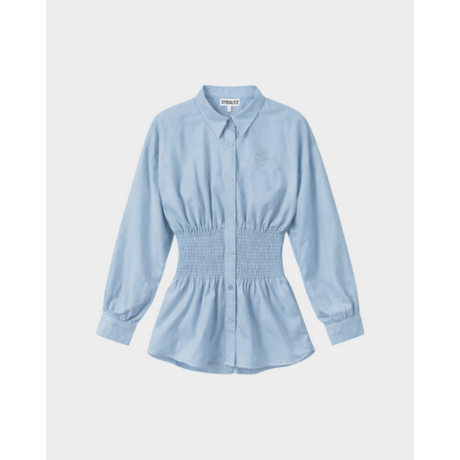 Amanda Smock Blouse Blue