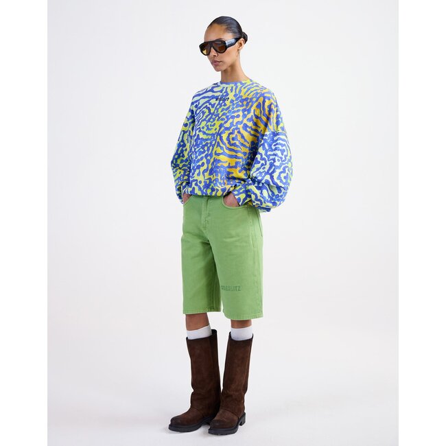 Alexio Denim Shorts Green