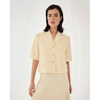 MSCH Copenhagen Blazer met korte mouw Sand Beige