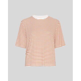 MSCH Copenhagen T-Shirt gestreept Caramel